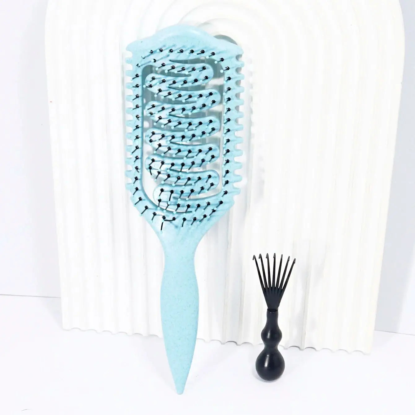 2-piece set of hair styling brushes with cleaning claws for creating voluminous curls Special for real hair wigs