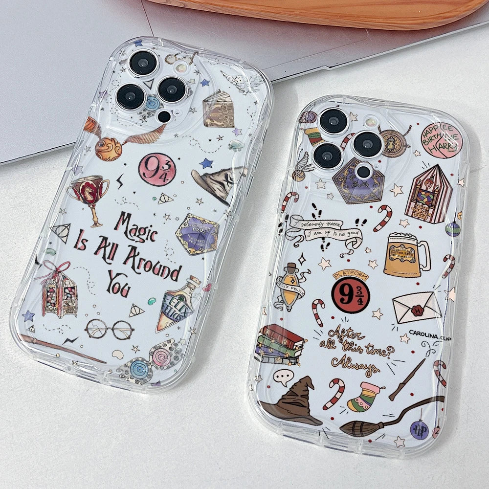 P-Potters Magic Label H-Harries Phone Case for Motorola Moto G84 G75 G60 G54 G53 G52 G45 G35 G34 Edge 50 E22 E15 5G 3D Wave Capa