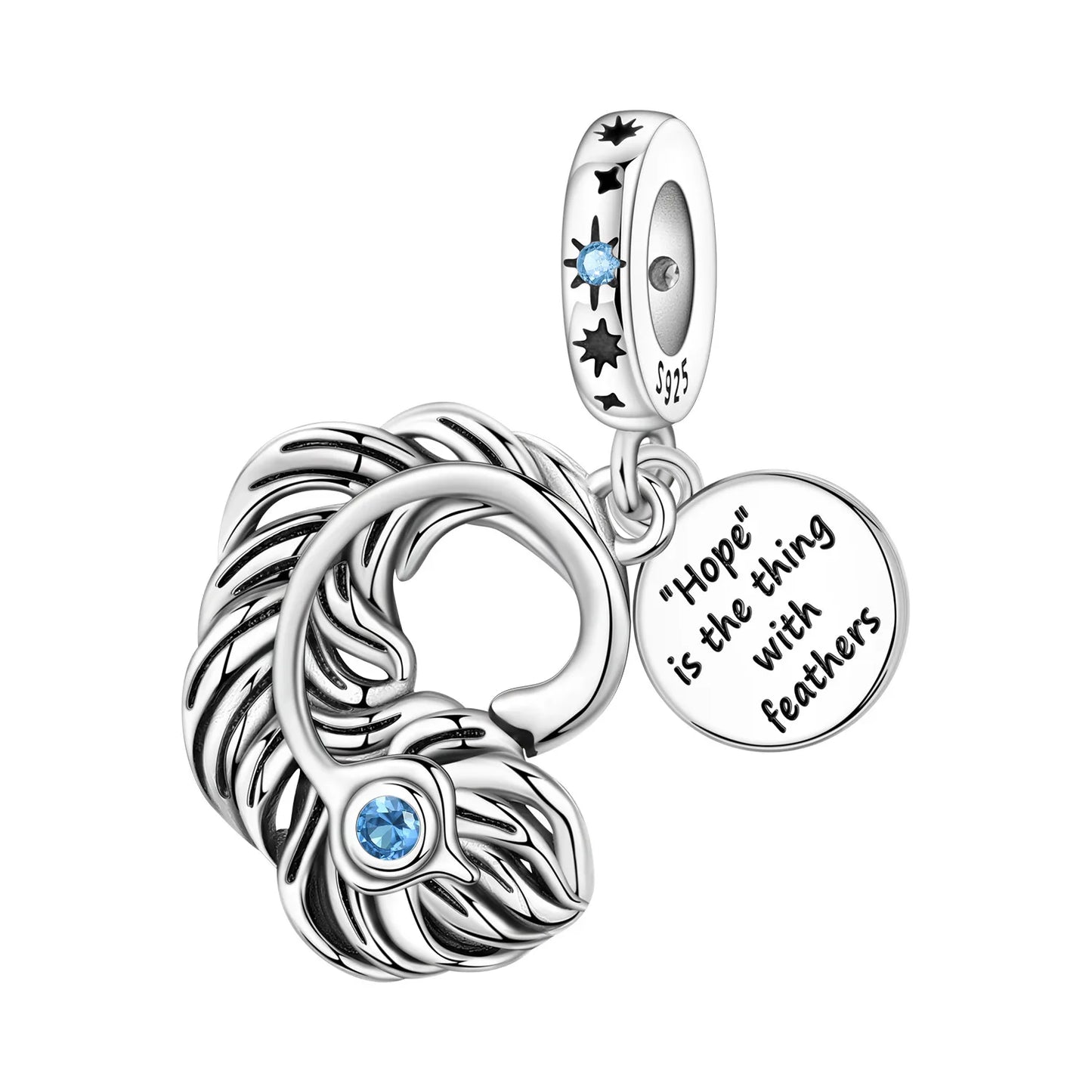 925 Sterling Silver Two-tone Symmetrical Angel Wing Pendant Necklace for Women Lucky Symbol Original Jewelry Party Couple Gift