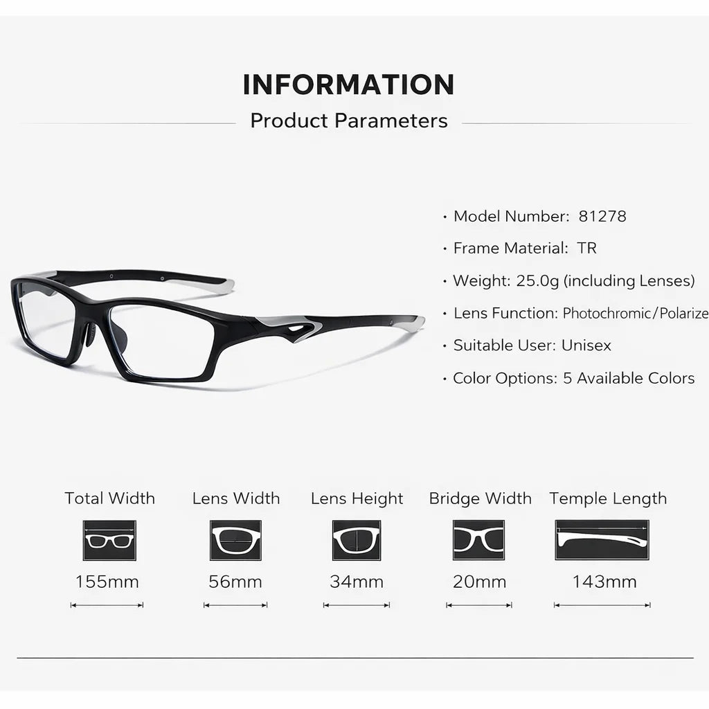 1pc Men TR90 Bifocal Anti Blue Light Reading Glasses Photochromic Presbyopic Sports Glasses for Outdoor Fishing Daily Use