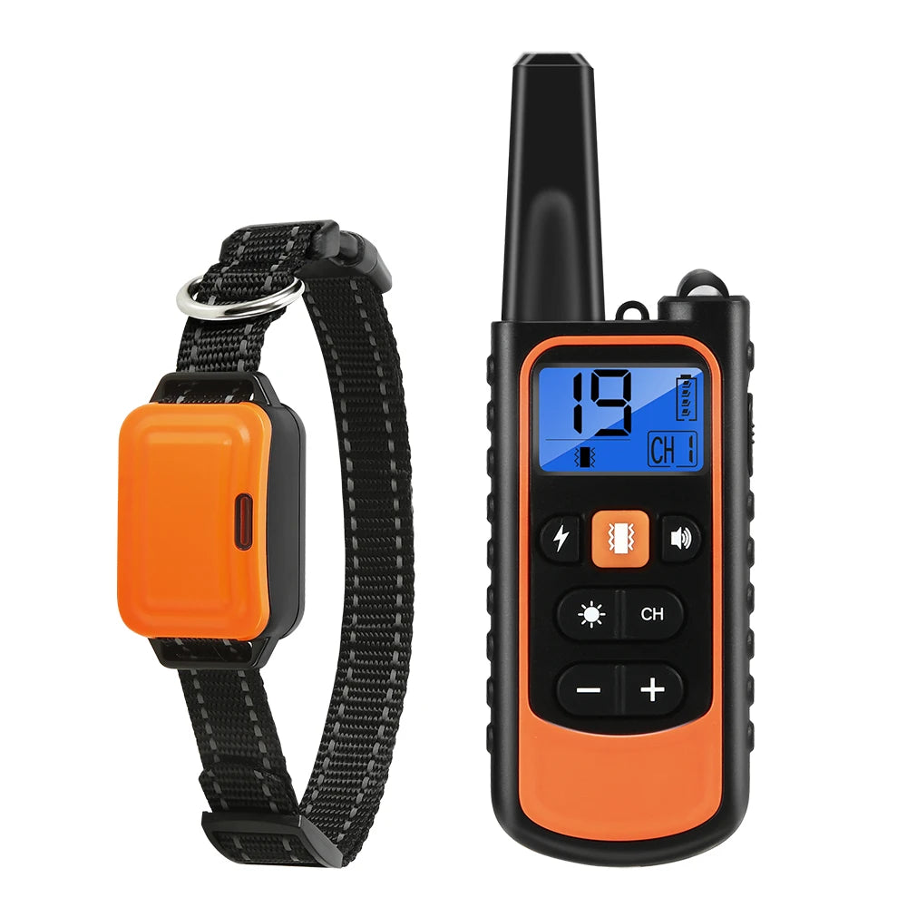 Electric Dog Training Collar 800m Distance Remote Control Dog Trainer rechargeable Dog Collar Anti Barking Collar for Dogs