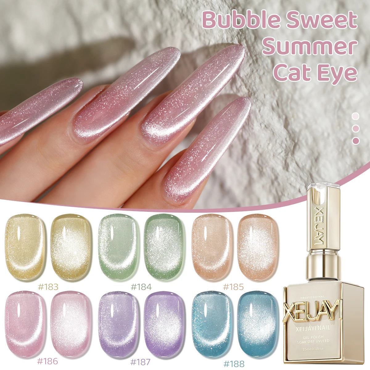 6 Colors 15ml Gel Nail Polish Soaking UV LED Nail Gel Female Nail Art Tools Fashion Nails For Home Salon Nail Art DIY