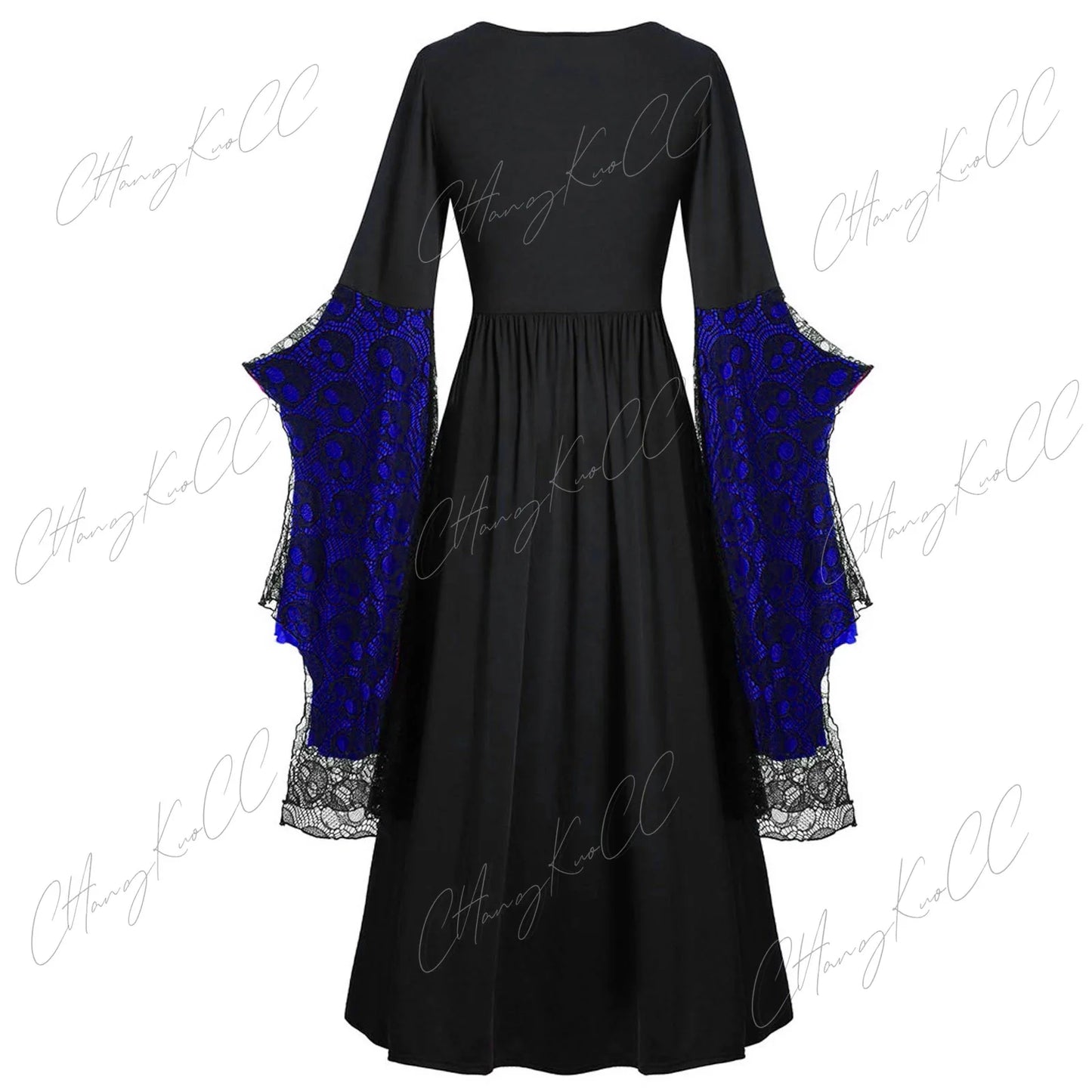 Vintage Halloween Cosplay Costume Witch Vampire Gothic Dress Ghost Dresses Up Party Printed Medieval Ghost Bride Female Clothes