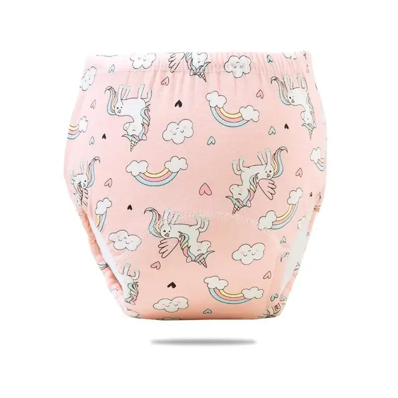 2/3/4/5/8Pc Baby Potty Toilet Training Pants Nappies Cartoon Boys Girls Underwear Cotton TPU WaterProof Panties Reusable Diapers