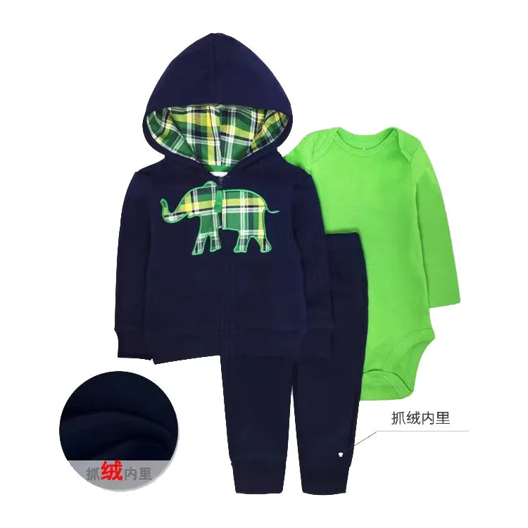3-piece Suit Summer Baby Clothes Sets Baby Short Sleeve Shorts Cover Clothes Cute Girls Bebe Children Cotton 100% Clothing 6-24M