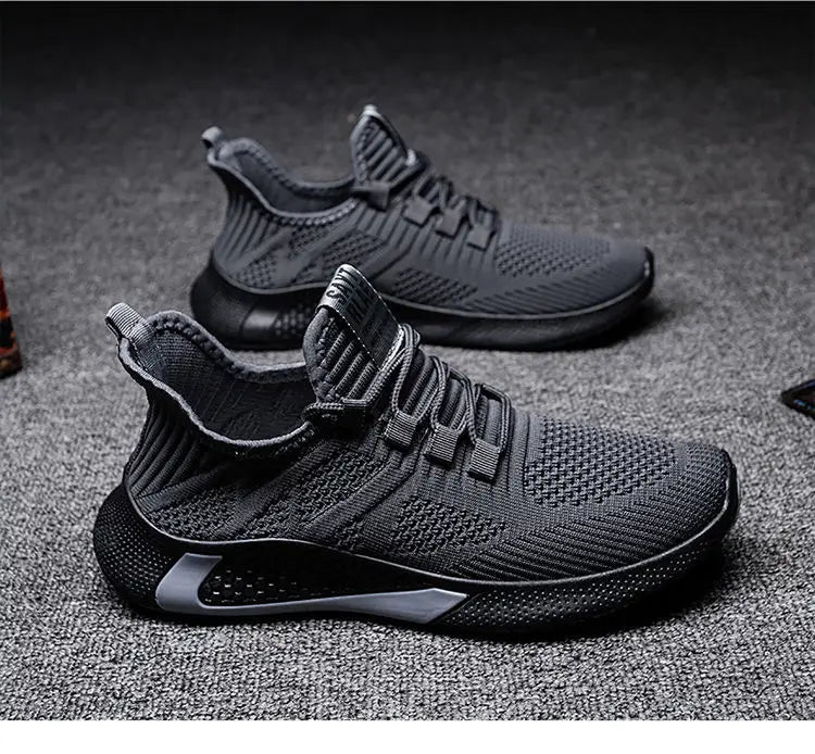 Men Casual Running Shoes Breathable Outdoor Sport Shoes Men Lightweight Facial Elastic Soft Bottom Casual Shoe Training Footwear