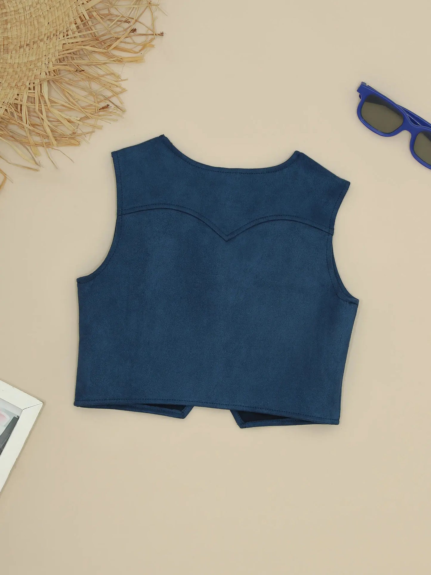 Kids Girl Boy Fringed Vest for Carnival Theme Party Tassels Top Open Front Waistcoat Child Halloween Western Cowboy Costumes