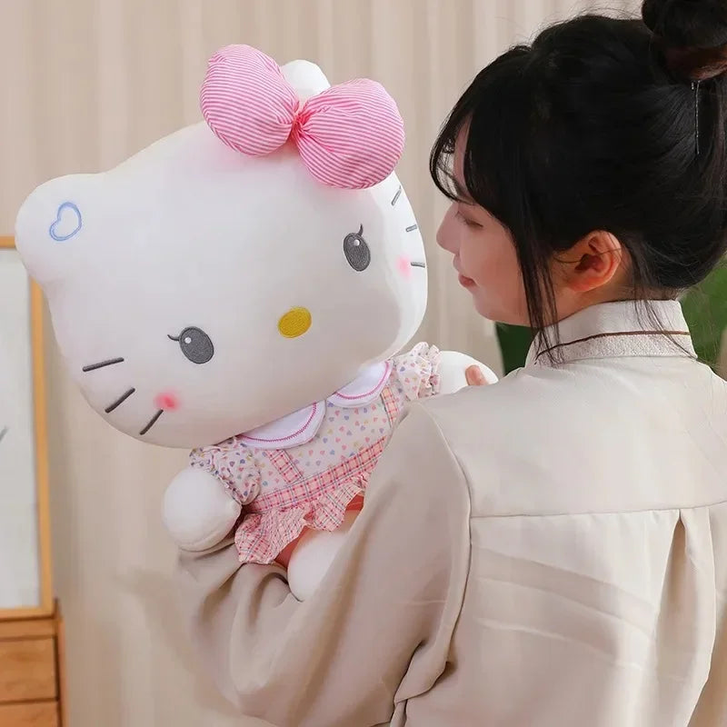 2 style Hello Kitty Anime Hello Kitty Stuffed Toys Plushier Soft Pillow Birthday Gifts For Girls Kawaii Hello Kitty Plush Dolls