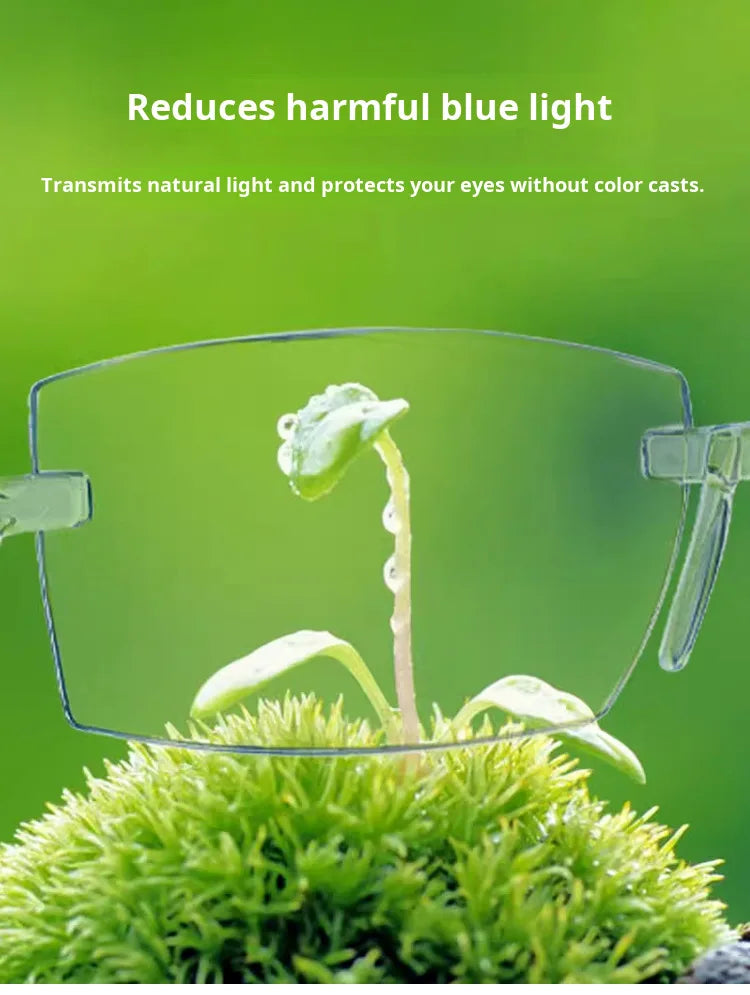 1/2PCS Smart Zoom Reading Glasses Ultra Clear Presbyopia Glasses Lightweight Anti-Blue Anti-Fatigue Auto Zoom Magnifier