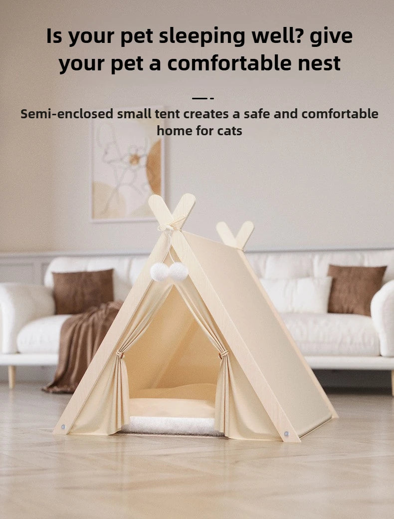 Winter Pet tent, Christmas dog house, cat house, all year round, cat delivery room, pine wood for winter warmth, cat tent