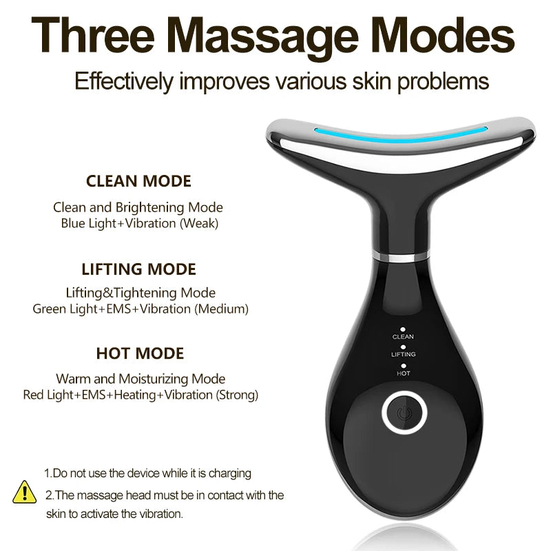 7 Colors Neck Face Beauty Device Facial Lifting Machine Face Massager Reduce Double Chin Face Sculpting Skin Care Beauty Tools