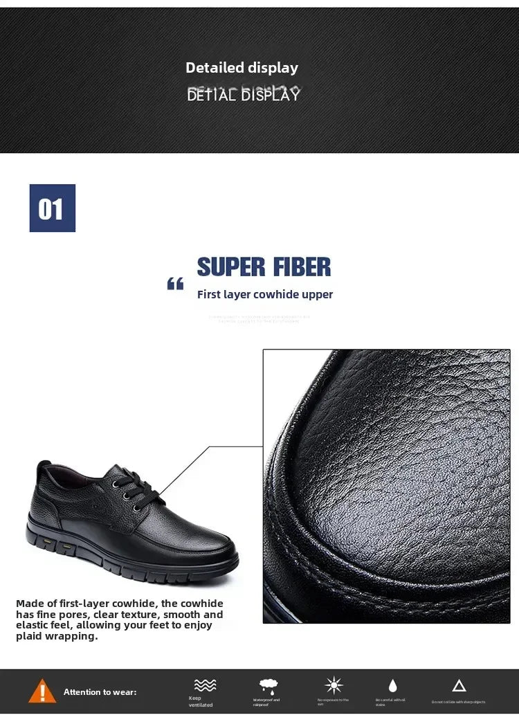 2025 Kitchen King Men's Shoes Anti-Slip Waterproof Oil-Resistant Durable Casual Leather Work Shoes For Chefs Perfect For Spring