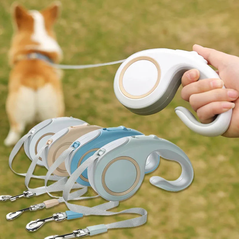 3/5m Nylon Dog Leash Automatic Retractable Durable Lead Automatic Retractable Traction Flexible Small Medium Dogs Pet Products