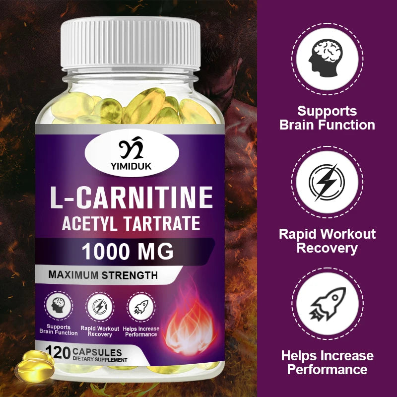 L Carnitine Supplement - Fast Absorbing, Convert Fat to Energy, Support Lean Muscle, Boost Workout Performance & Metabolism