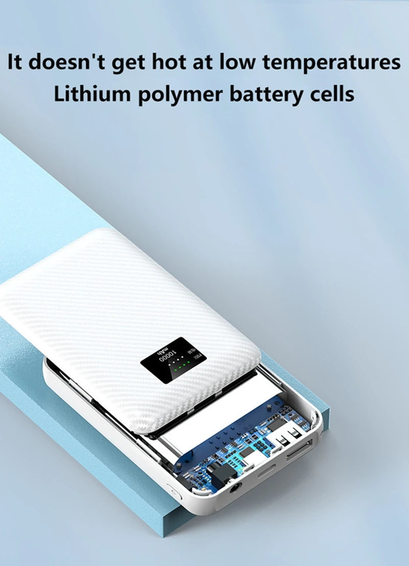 Lenovo Power Bank 40000mAh Portable Heating Mobile Power Supply for Heating Vest Jacket Gloves Electric Heating Equipment DC