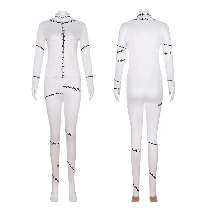 Halloween Nightmare Sally Cosplay Costume Before Christmas COS Outfit Women Dress Up Carnival Party Role Play Clothes