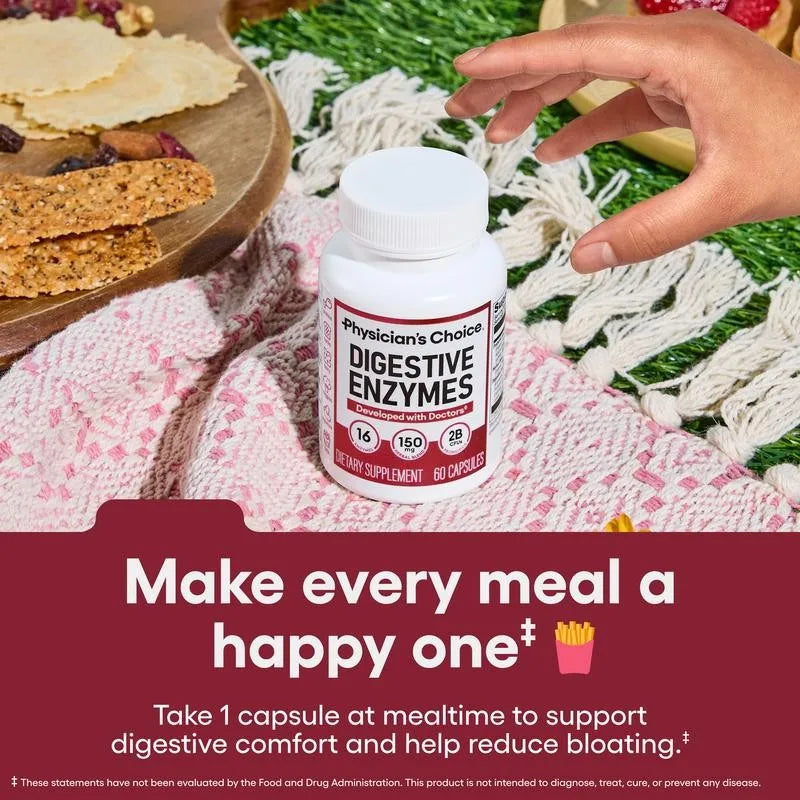 Digestive Enzymes - Gut Health, Multi Enzymes, Organic Prebiotics & Probiotics for Digestive Health