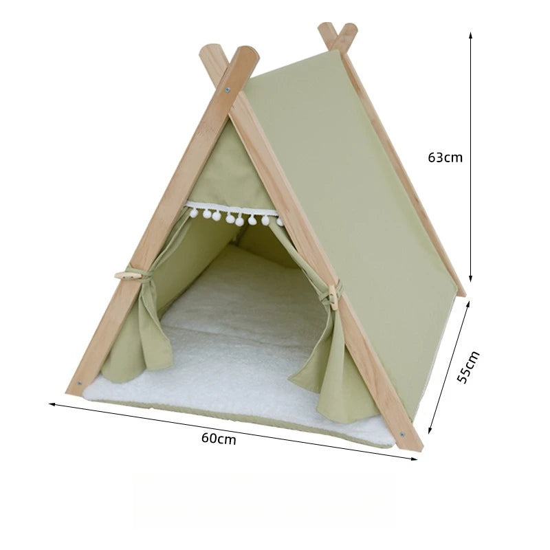 Winter Pet tent, Christmas dog house, cat house, all year round, cat delivery room, pine wood for winter warmth, cat tent