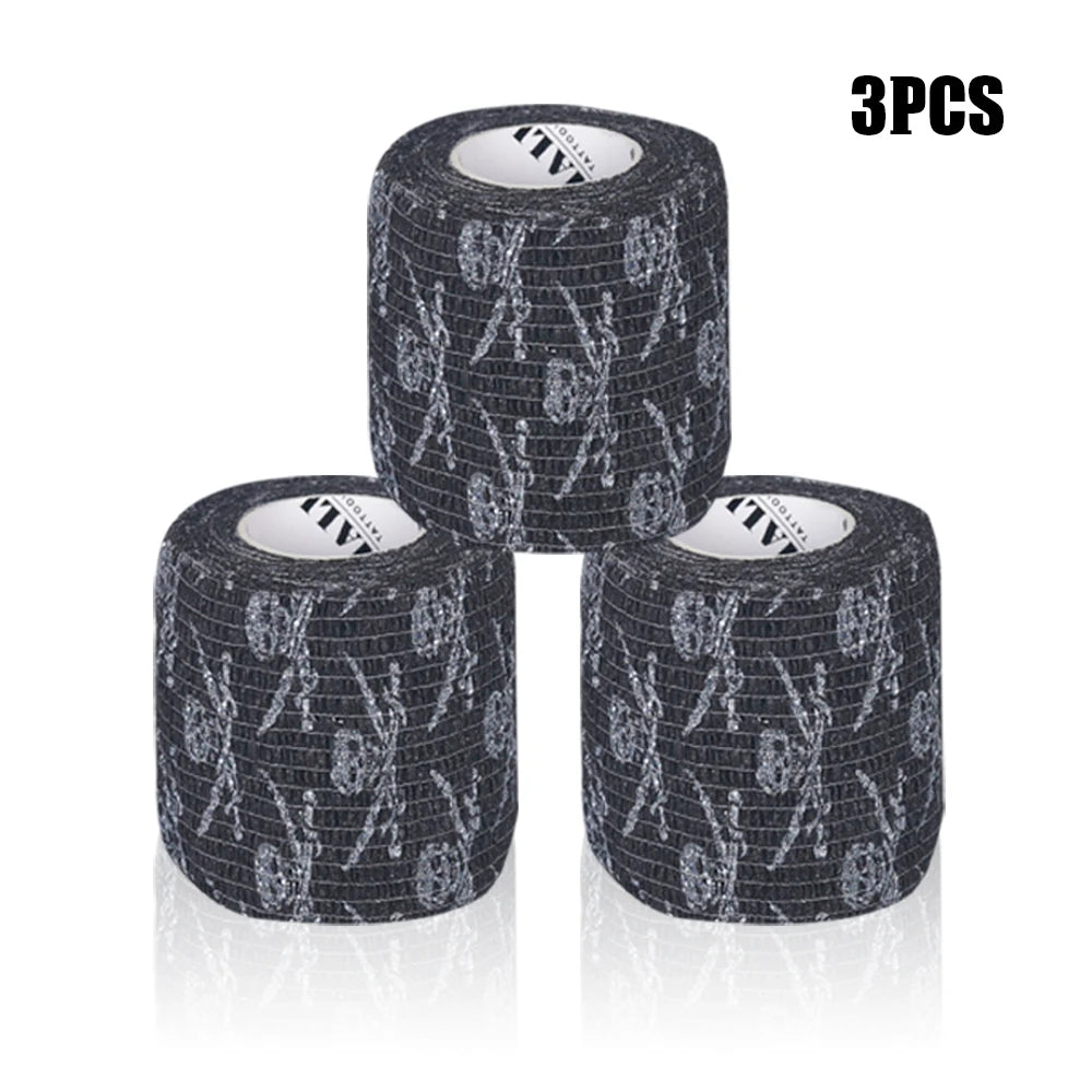 16/10/3PCS Tattoo Grip Bandage Colorful Self Adhesive Wrap 5cm X 4.5m Non Slip Handle Tape Tattoo Machine Grip Cover Supplies