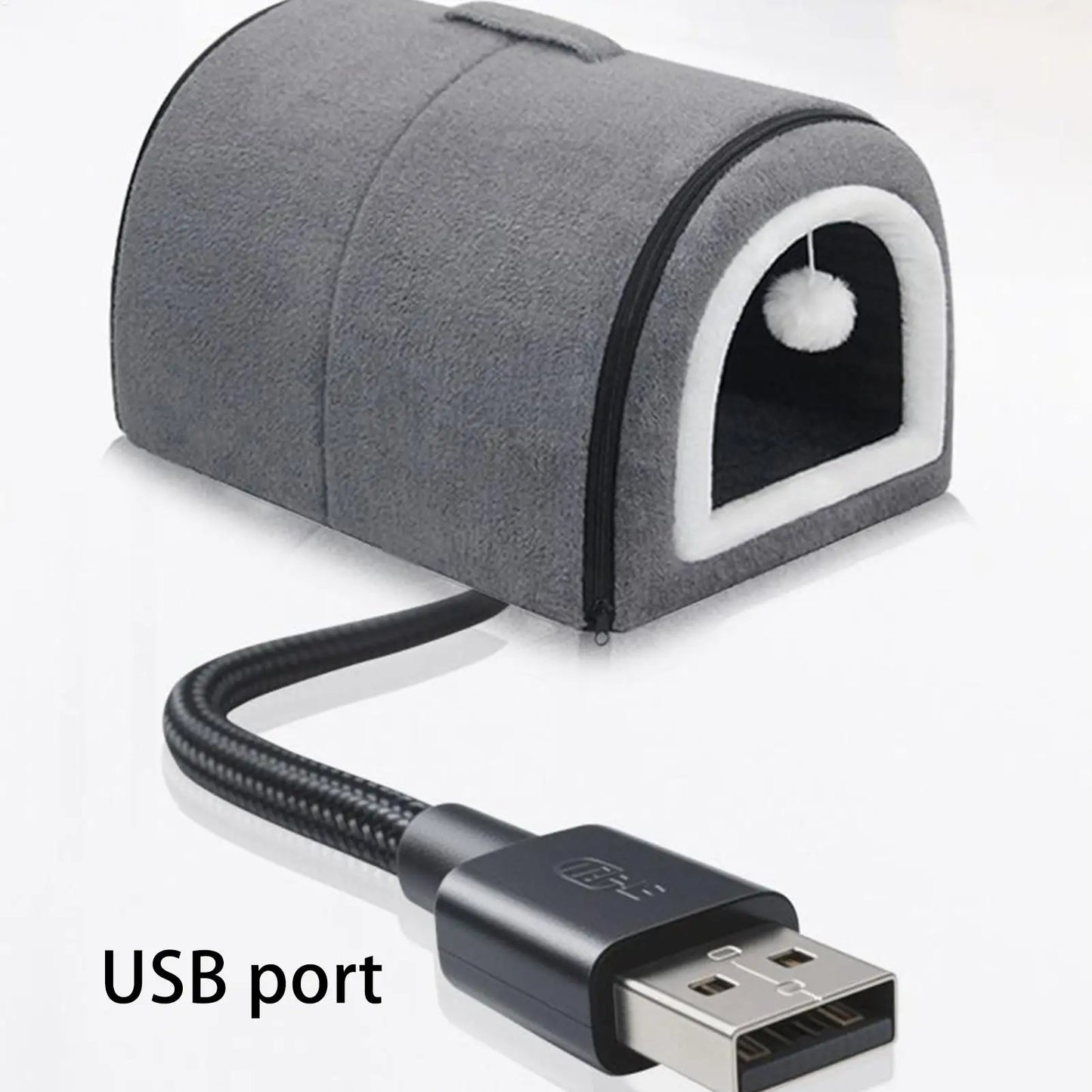 Heated Cat House Cat Bed Cave Temp Adjustment Semi-Enclosed Removable Warm Nest For Medium Breed Kitten Puppy All Season Indoor