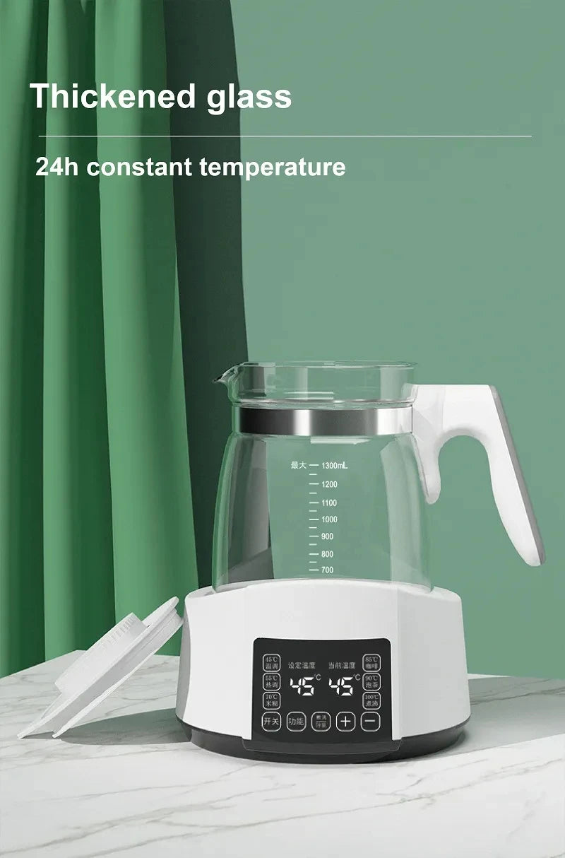 1.3L Electric Kettle Baby Thermostat Milk Warmer Home 24h Hot Water Kettle Multifunctional Glass Health Pot Teapot Kitchen Tools