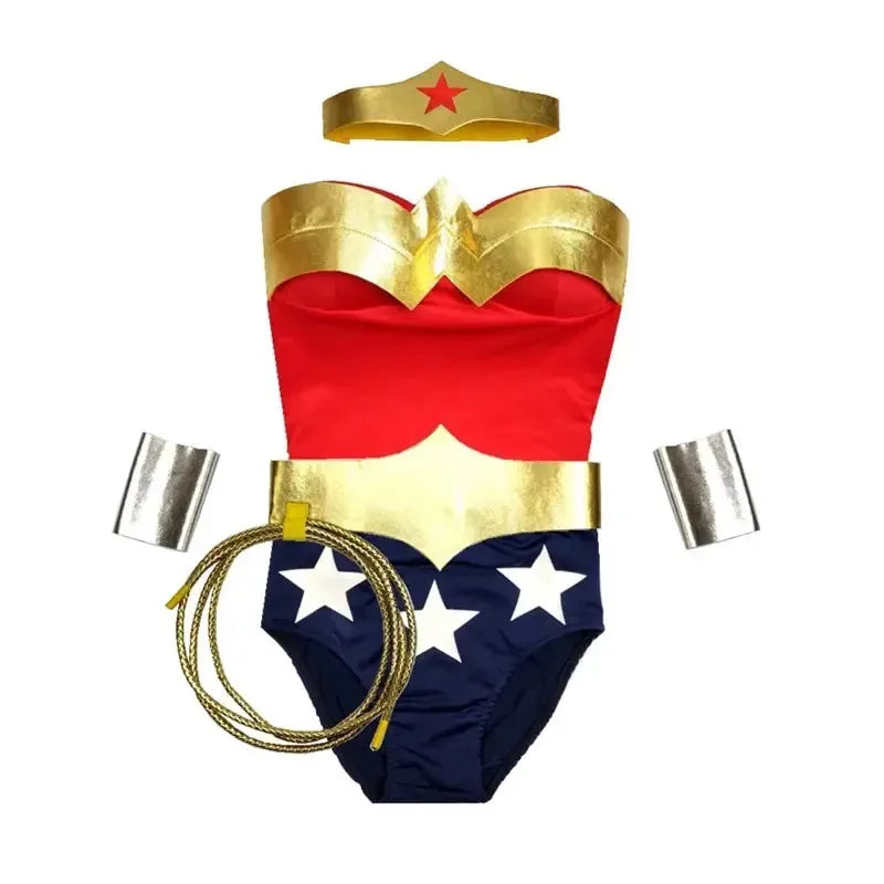 Halloween Costume Vintage Wonder Girls Costume adult woman Cosplay Princess Diana Princess