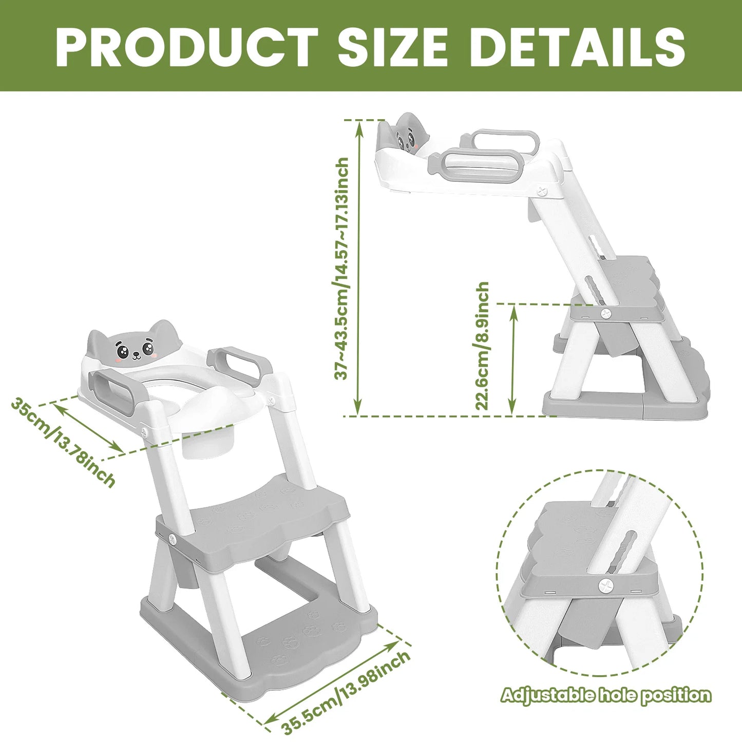 New Foldable Children's Toilet Seat Portable Baby Potty Training Toilet Cushion Toddler Auxiliary Pot Step Stool Urinal