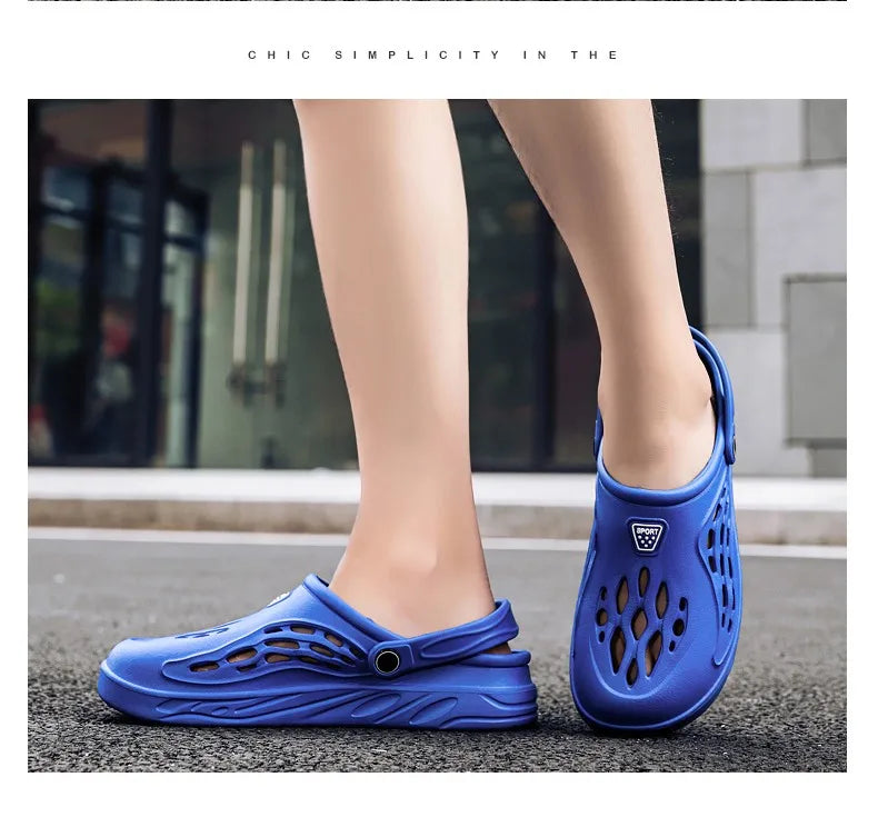 Large Size 36-49 Trend Summer Sandals For Men White Comfortable EVA Casual Clogs Man Lightweight Anti-slip Men's Beach Slippers