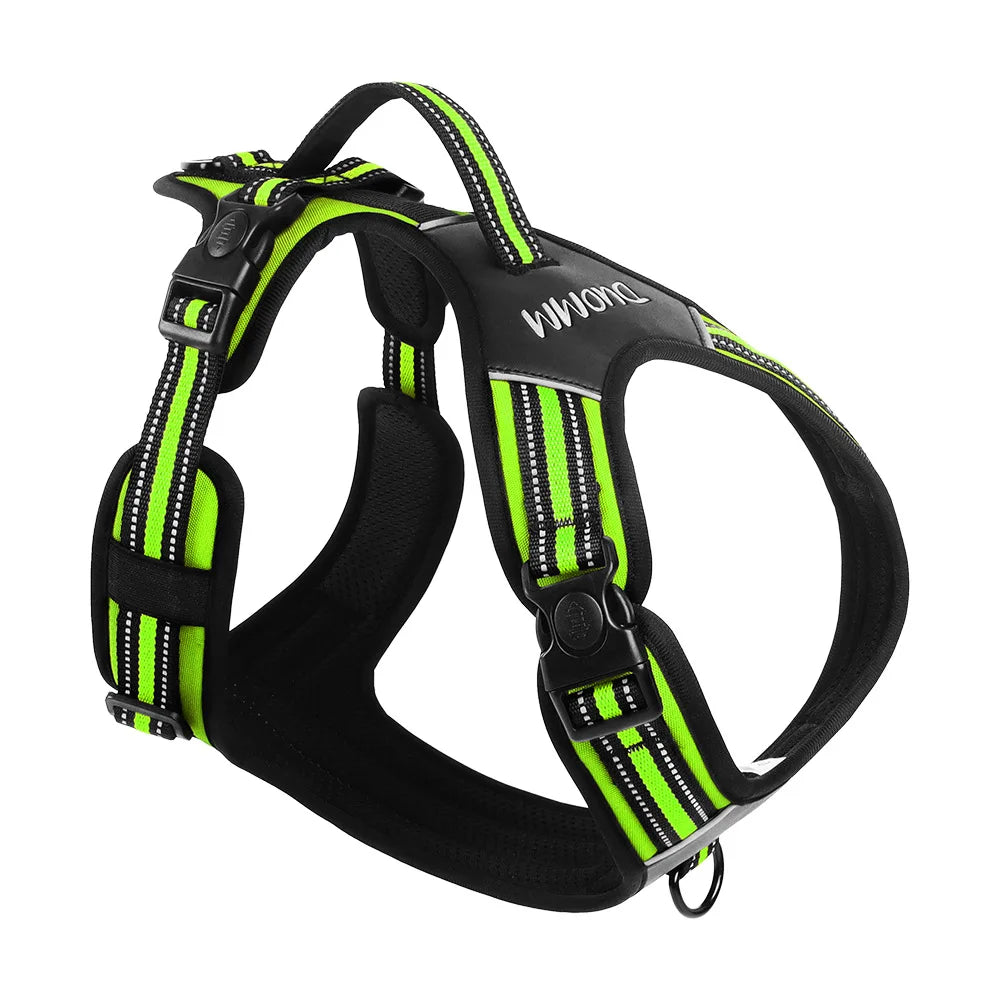 Tactical No-Pull Dog Harness with Handle & Reflective Strips - Padded Vest for Control, Anti-Pull Walking, and Outdoor Safety