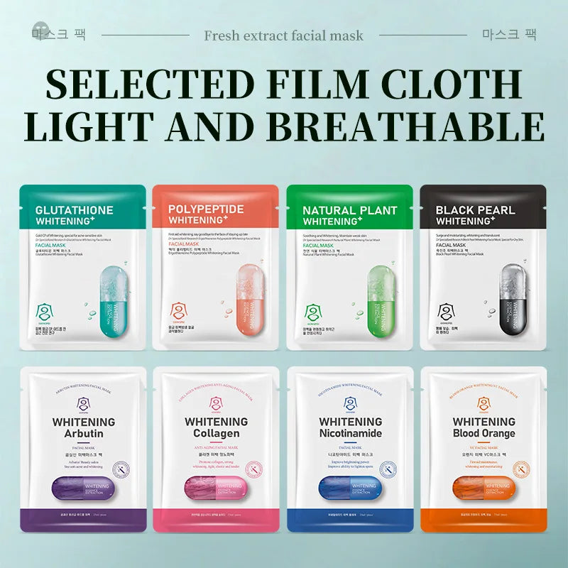 GONGPEI Whitening Face Mask Moisturizing Anti Wrinkles Anti-Aging Nicotinamide Vitamin C Facial Masks Korean Skin Care Cosmetics