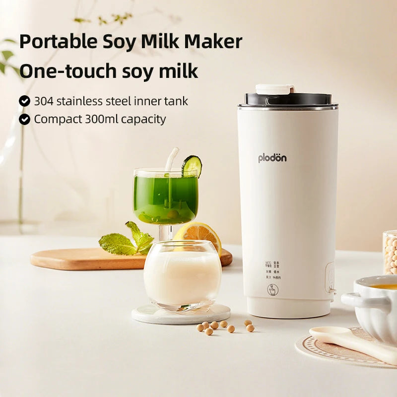 300ml Mini Soy Milk Maker Electric Juicer Blender Breakfast Machine Mixer Wall Breaking Machine Soybean Milk Maker Household