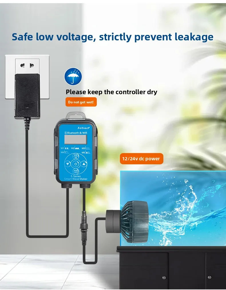 Jebao jecod fish tank wave pump ELW coral cylinder aquarium intelligent WIFI wave pump oxygen-enhancing bottom blower