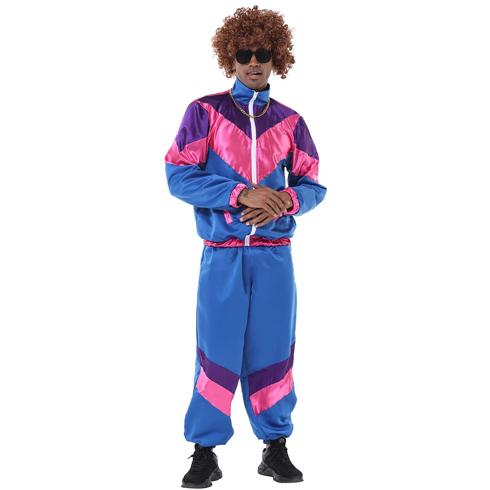 Halloween Couples Hippie Costumes for Women Male Vintage 70s 80s Rock Disco Cosplay Outfits Hip Hop Disco Hippie Costume