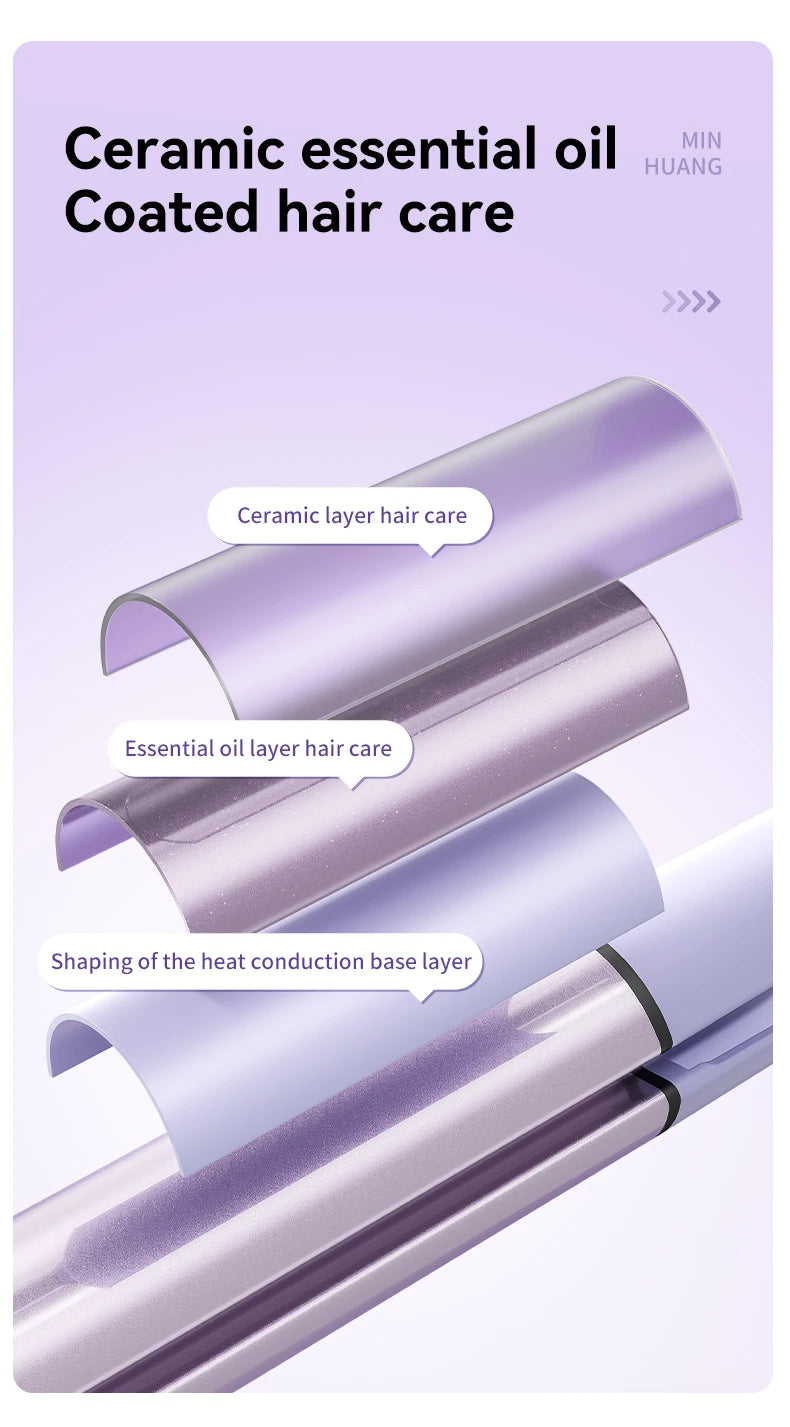 32MM Automatic Curling Iron with 1 Billion Ions Smart Auto Shut-Off Anti-Scald Hair Curler for Women Styling Tool