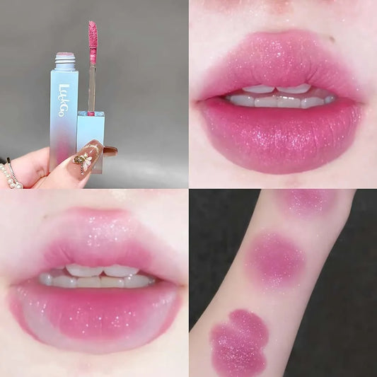 1Pc Nude Matte Lip Mud Waterproof Non-stick Pink Liquid Lipstick Long Lasting Highly Pigmented Lipgloss Tint Korean Cosmetics