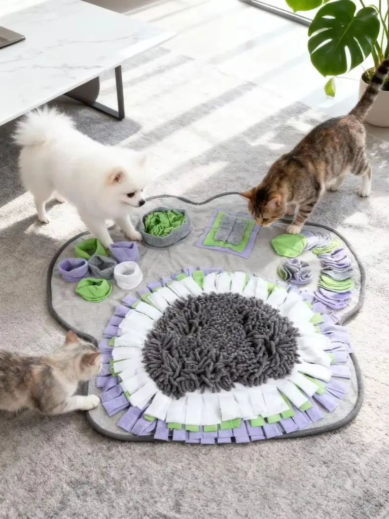Pet Snuffle Mat for Dogs Cats Interactive Feeding Mat Slow Feeder Nose Work Training Toy Stress Relief Encourage Natural Foragin