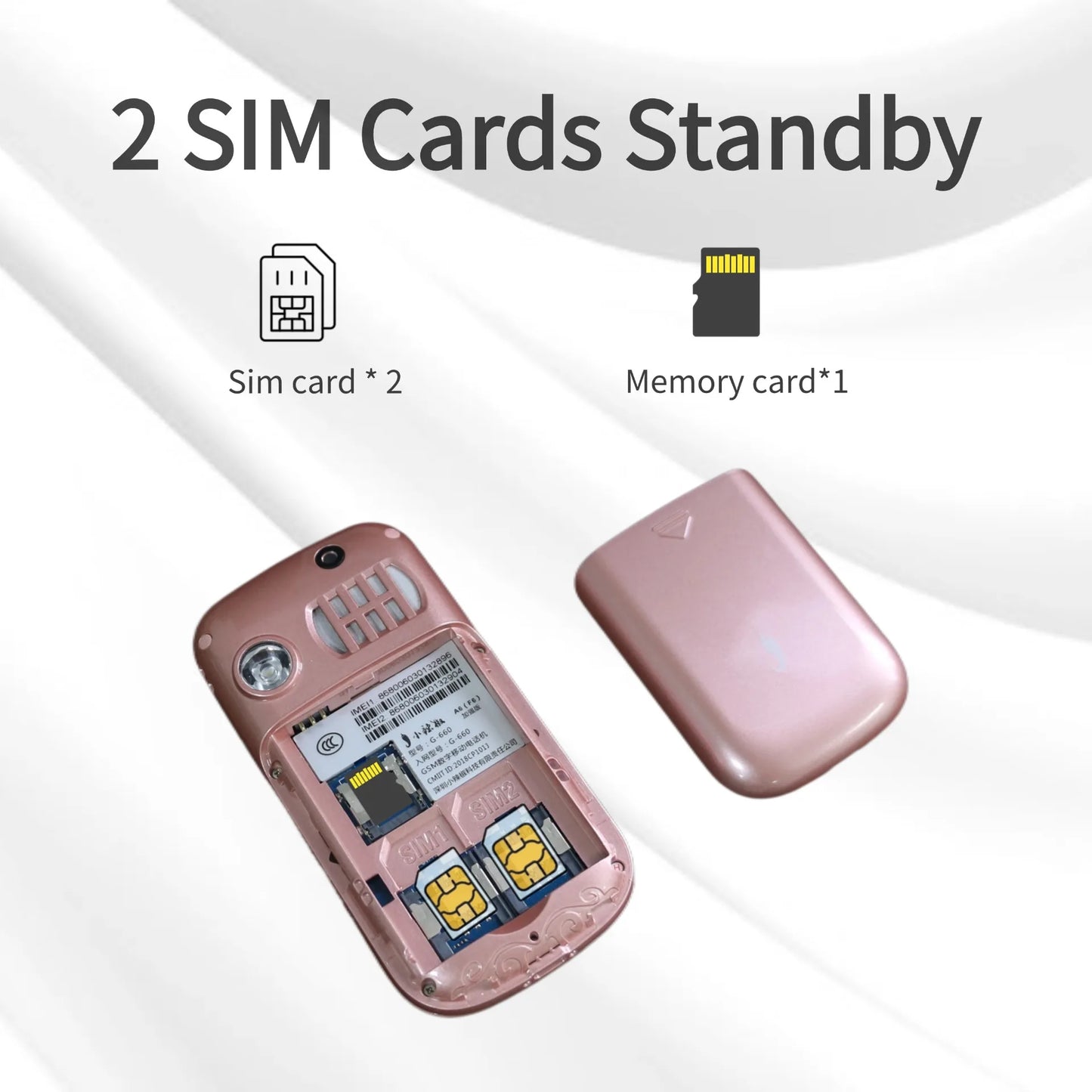 Affordable Retro Flip Cute Phone SOS Dial Speed Dial Big Button Dual Screen Loud Speaker Long Battery Clamshell Mini Size Mobile