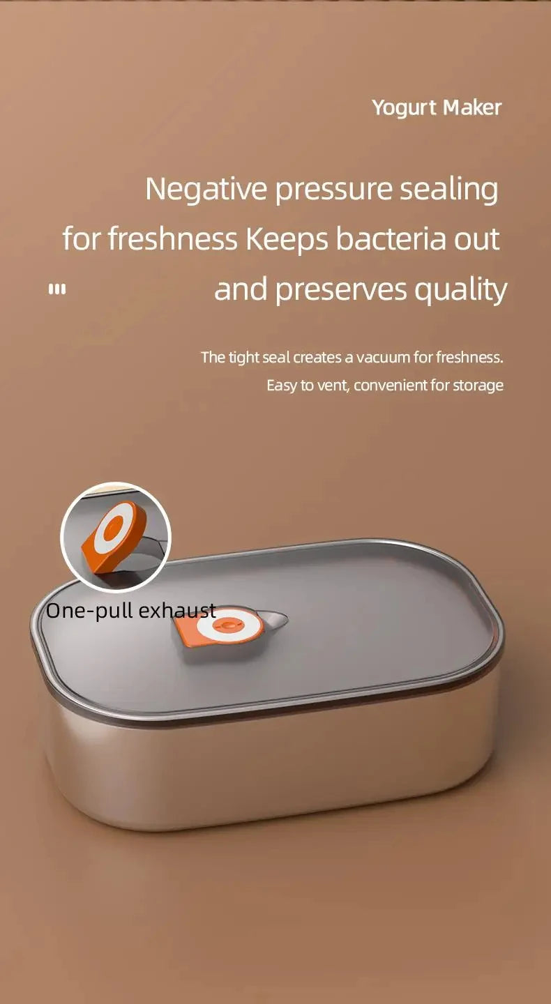 1.6L Yogurt Maker Multi-functional Ice Cream Automatic Professional Adjustable Temperature Time Yogurt Maker Pudding Maker 220V