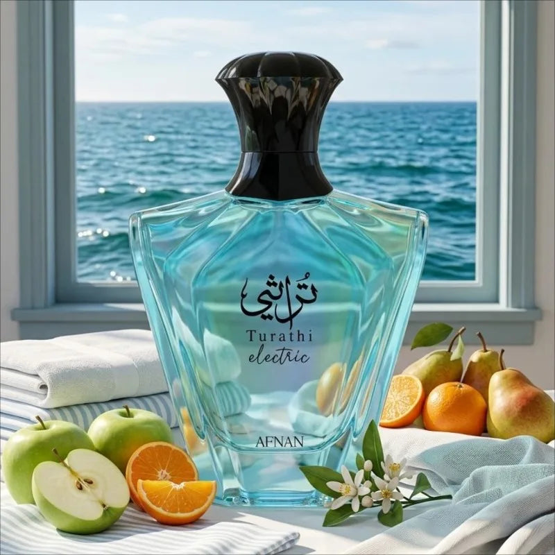 AFNAN Turathi Perfume 100ml Man Eau Parfum Citrus Woody Amber Spicy Fragrance Collection Long Lasting Musk Vanilla Luxury Scent