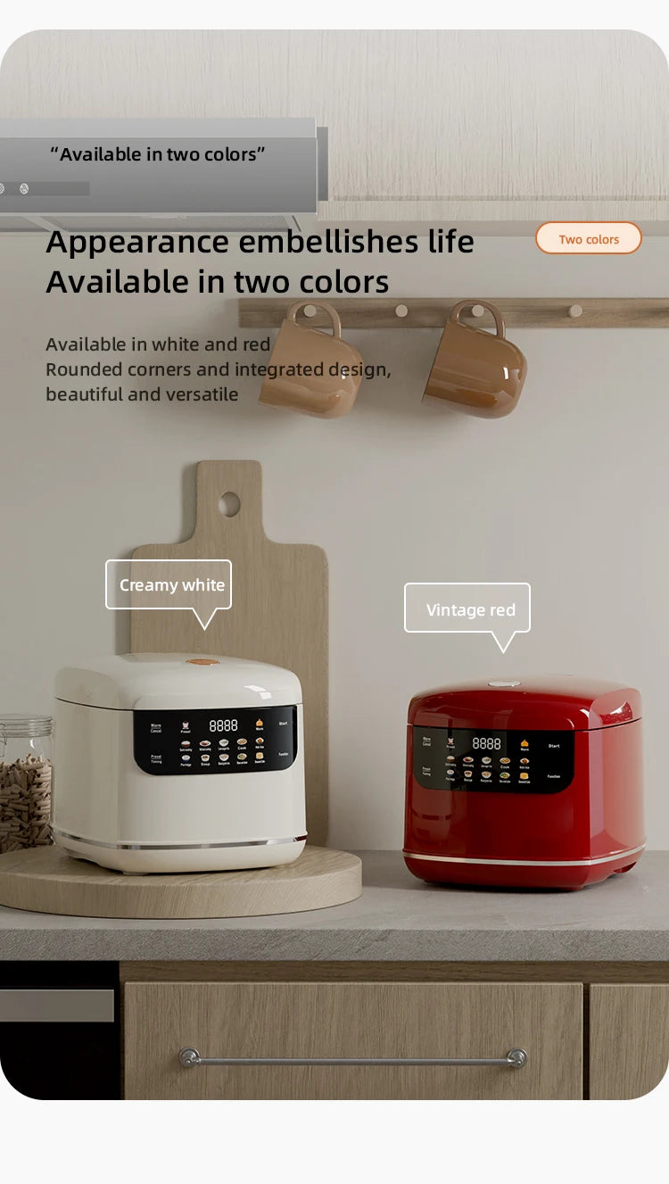 Electric Rice Cooker Smart Multifunction Rice Cooking Machine Non-stick Liner For Food Warmer 2L Automatic Household Rice Cooke