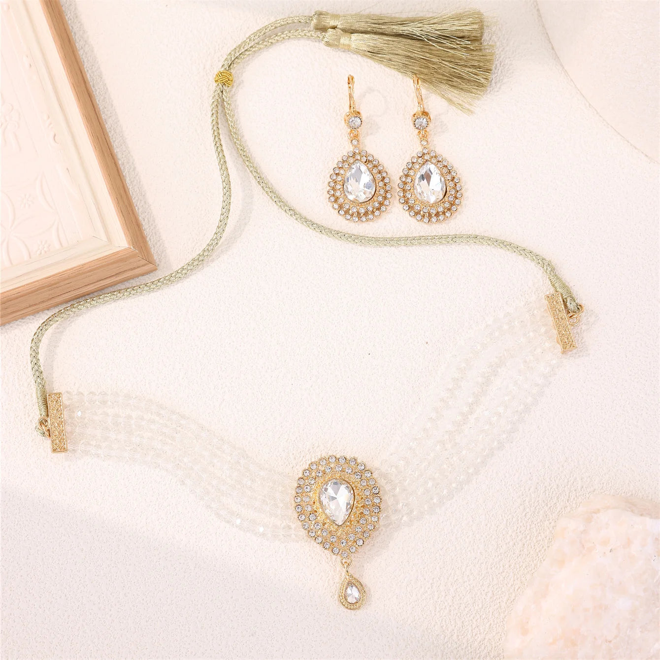 Moroccan Women's Fashion Jewelry Set - Luxurious Traditional Accessories for Bridal Wedding Parties & Holiday Gifts