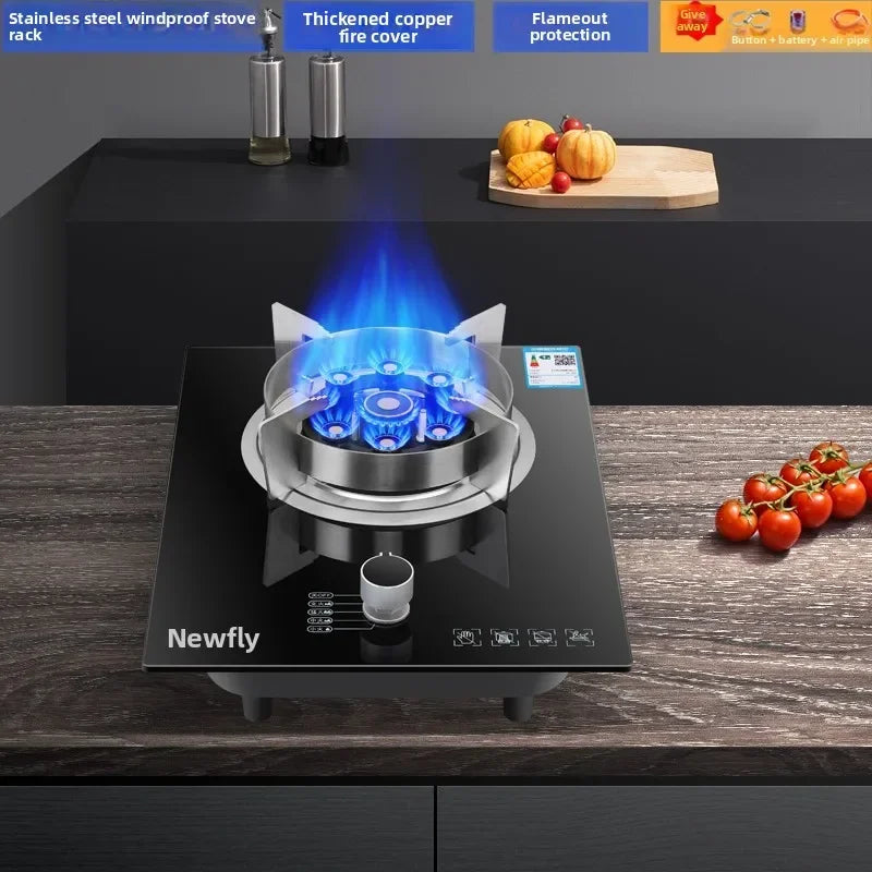 Frestec Single Burner Gas Stove for Natural Gas LPG Home Use High Power Desktop Built in Stove WWW