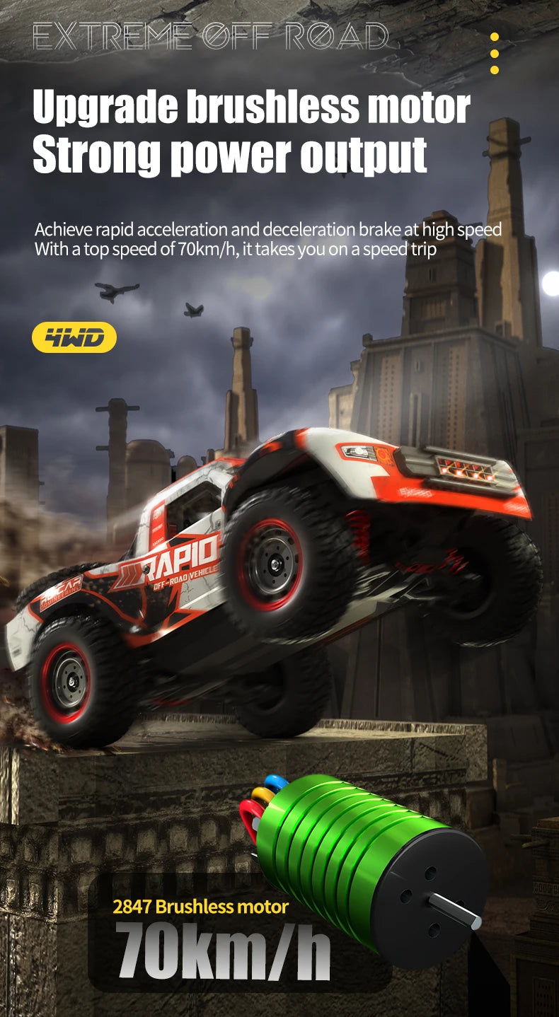 1/14 Q130 RC Car Desert  4WD Off-road Truck 2.4G High Speed Car Racing Drift Remote ControlVehicle Toys For Boys Children