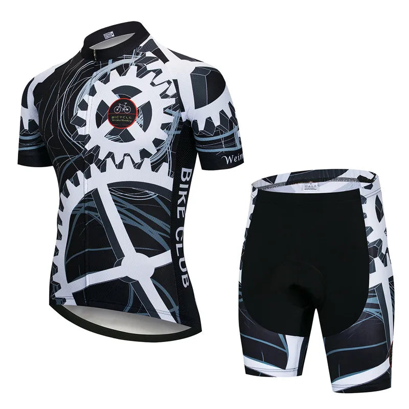 Weimostar Pro Team Cycling Jersey Set Men Mountain Bike Clothing Suits Summer MTB Bicycle Wear Clothes Anti-UV Biking Outfits