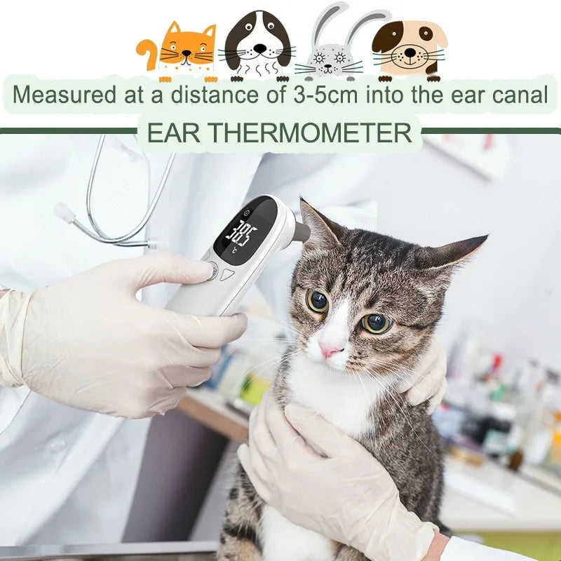 Infrared Pet Dog Cat Ear Thermometer Medical Animal Measuring Electronic Thermometer Non-contact Home Veterinary Equipment Quick