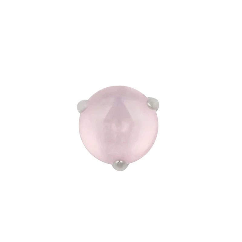 10Pcs G23 Titanium Piercing 3.5mm Natural Stone Ball Ear Nail Lip Stud Tongue Studs Accessories Body Piercing Jewelry Wholesale