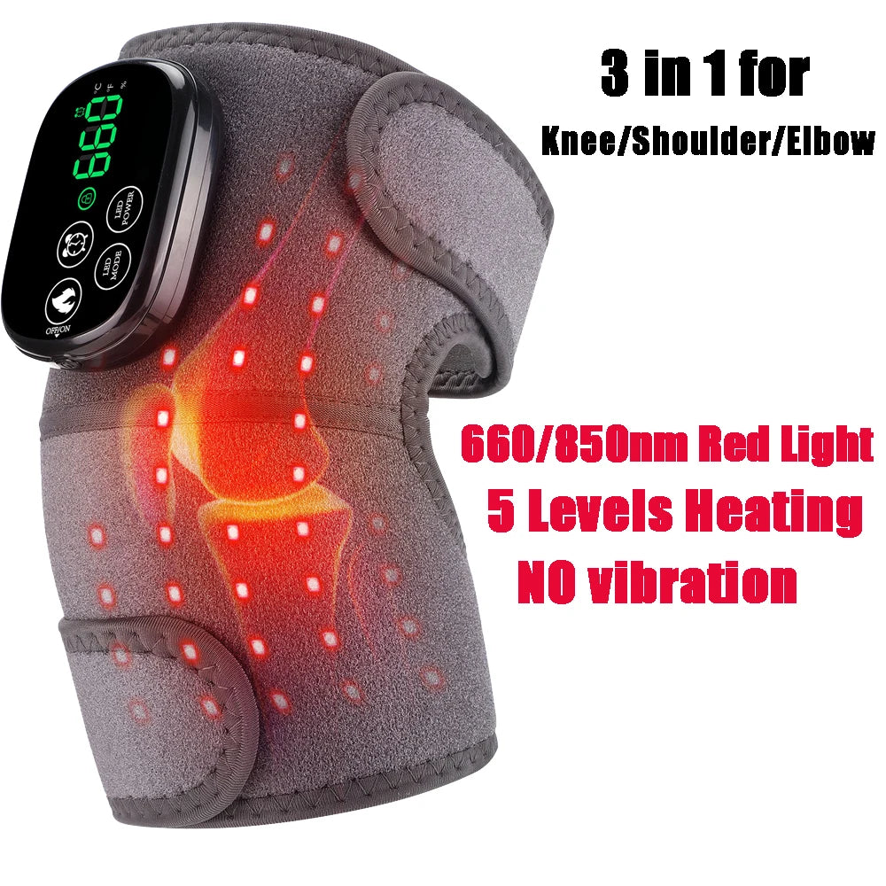 Multifunctional Shoulder/Knee Support Belt 660 and 850nm Red Light Shoulder Heating Vibration Massage Wrap Pad Warm Brace