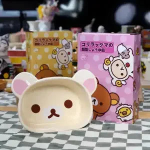 Cute Rilakkuma Ceramic Breakfast Plate Set Luxury Home Tableware Creative Sauce Dish Dinner Plate Kitchen Serving Set