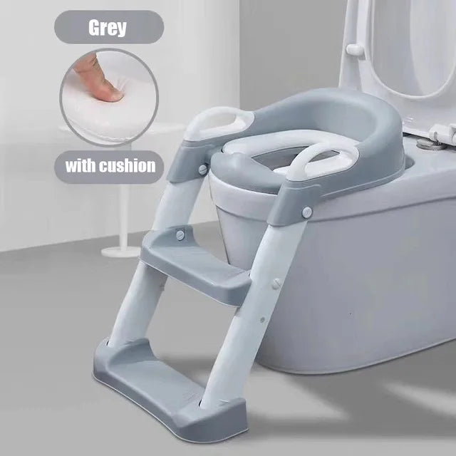 1-8 Years Children's Potty Baby Toilet Seat With Adjustable Ladder Infant Toilet Training Folding Seat Baby Potty Training Seat