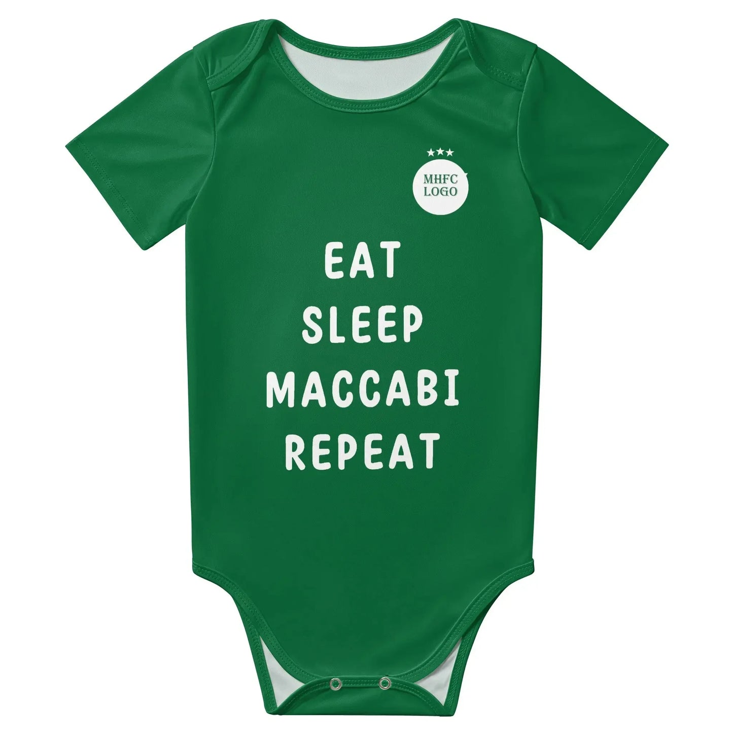 Maccabi MHFC Haifa Green Apes Baby Bodysuit Unisex Shirt Newborn Onesie Boy Girl Undershirt Outfit Baby Romper